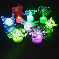 Acrylique noël arbre pomme coloré nuit lumières noël décor créatif cadeaux jouets