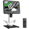 AD210 10" Digital Microscope 5X-260X Magnification Adjustable LCD for PCB/SMD 1080P Soldering Microscopio