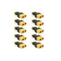Adaptateur 10Pcs XT30 Male à XT60 Female Pour Connecteur de Batterie de Multi Rotor