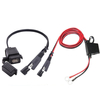 Adaptateur 12V-24V 2.1A SAE à USB avec harnais de batterie Chargeur étanche pour moto