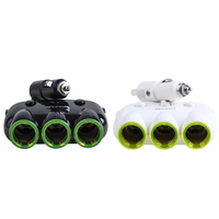 Adaptateur allume-cigare Awei® C-3S 120W 3 voies pour chargeur de voiture