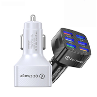 Adaptateur chargeur de voiture USLION 75W 6 ports Charge rapide 3.0 pour iPhone 13 Pro Max pour Xiaomi 12 pour Samsung G