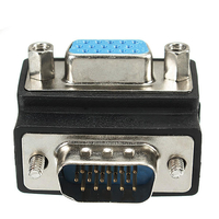 Adaptateur convertisseur mâle à femelle VGA SVGA de 15 degrés à angle droit