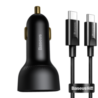 Adaptateur de chargeur de voiture Baseus 100W 2 ports USB PD 100W USB-C PD QC4.0 30W QC3.0 Prise en charge AFC FCP SCP P