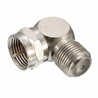 Adaptateur de connecteur de câble à angle droit mâle à femelle pour antenne TV