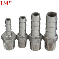 Adaptateur de connecteur de queue de tuyau de barbillon de tuyau de filetage mâle de 1/4 pouce 6mm à 12mm