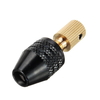 Adaptateur de mandrin à perçage noir de 0, 3 à 3, 4 mm Embout à trois mandes Base de laiton à mandrins avec clé en argent