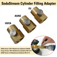 Adaptateur de recharge de cylindre SodaStream + vanne de purge + connecteur W21.8-14 / US CGA320