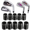 Adaptateur de viroles à pointe conique de golf 10 pièces avec anneau en argent unique pour arbre de fer 0, 335