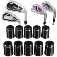 Adaptateur de viroles à pointe conique de golf 10 pièces avec anneau en argent unique pour arbre de fer 0, 335