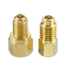 Adaptateur en laiton de pompe à vide de réservoir de récupération 2 pièces 1/4 à 1/2 pouces R134A à R12 pour la climatis