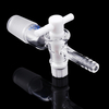Adaptateur en verre 24/29 Adaptateur de contrôle de débit sous vide avec robinet darrêt en PTFE Joint de sol mâle v