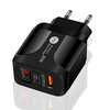 Adaptateur secteur chargeur rapide USB + PD 20 W avec affichage numérique pour tablette Smartphone