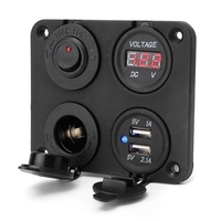 Adaptateur USB double chargeur et prises et panneau de commutation numérique