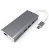 Adaptateur de Station daccueil Hub 6 en 1 Type-C avec 2 * USB3.0/lecteur de carte SD/HD/RJ45 Port/charge rapide PD