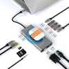 Adaptateur de station daccueil Mechzone 13 en 1 triple affichage USB-C avec chargeur sans fil USB 3.0/USB-C 2.0/10