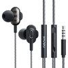 AIRAUX AA-HE4 Écouteurs intra-auriculaires 3, 5 mm Écouteurs filaires Double 8 mm Pilote dynamique HiFi Casque de jeu sté