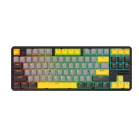 AJAZZ K870T PRO 87 Touches 3 Mode Bluetooth Gaming Mécanique Clavier RVB Rétroéclairé Claviers Sans Fil Échangeable à Ch