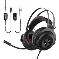 AJAZZ The One:1 casque de jeu casque supra-auriculaire avec 7.1 Surrond Sound 53mm pilote Soft coussin doreille con