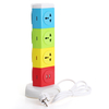 Alardor Four Tiers Rotating Socket Patch Panel USB Plug Board Protection contre les surtensions Multiprise