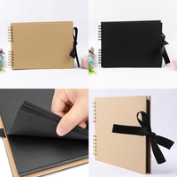 Album de 40 pages de papier de scrapbooking anniversaire de mariage carte noire de brun