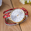 Algarismos Romanos Quartz Montre à bracelet en cuir avec cadran simple