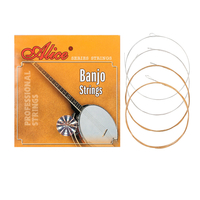 Alices 1 jeu de cordes de banjo en alliage de cuivre revêtu dacier inoxydable AJ04 à 4 cordes (ADGC)