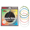 Alices cordes de guitare acoustique A407C noyau en acier inoxydable 6 cordes Colorful enroulé en alliage de cuivre endui