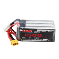 Alienmodel 22.2V 1500mAh 120C 6S Lipo Batterie Prise XT60 pour drone RC