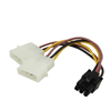 Alimentation PC double carte graphique PCI-E 4 broches à 6 broches Câble dalimentation SATA Câble dalimentatio
