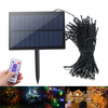 Alimentation solaire Dimmable 17M 8 modes minuterie 100 LED guirlande lumineuse guirlande lumineuse décoration de noël t