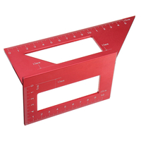 Alliage daluminium Menuiserie Scriber T Règle Carré Multifonctionnel 45/90 Degrés Angle Règle Angle Rapporteur Gaug