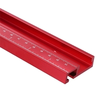 Alliage daluminium rouge 300/400/500/600 / 800mm T-Track T-Slot Mitre Track Jig T Fente de fixation de vis avec out