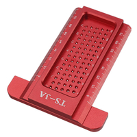 Alliage daluminium TS-3A Précision Marquage de trou Règle T 75 mm Positionnement du trou Règle de mesure métrique S