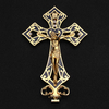 Alliage métallique jésus christ croix arrangement doré statue vintage décor de table décor de boîte