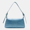 Alligator Croc Pattern Casual Sac à bandoulière de couleur unie pour les femmes