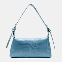 Alligator Croc Pattern Casual Sac à bandoulière de couleur unie pour les femmes