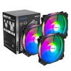 ALSEYE 120mm ventilateur de refroidissement 3 pièces ensemble ARGB éclairage 4PIN PWM 3PIN RGB Support Aura/RGB FUSION M