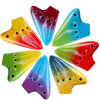 Alto AC Tone Ocarina Flûte en fa ence fumée avec trois tuyaux pour les amateurs de musique
