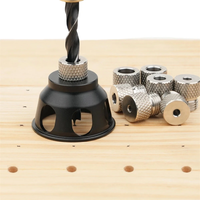 Aluminum Alloy Punch Locator Pocket Hole Jig Kit 3-10mm Stainless Steel Bushings Portable for Woodworking Precision and