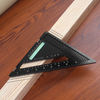Aluminum Alloy Triangular Ruler Ambidextrous Medium Point 7 Inch Square Protractor Miter Tool for Carpenters Woodworking