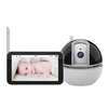 AM540 720P Moniteur bébé 5 pouces avec caméra de rotation PTZ Surveillance de la température IR Vision nocturne Écran ta