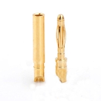 Amass 2.0mm Banana Plug AM-1002C Mâle et Femelle 1 Paire pour batterie RC Lipo