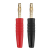 Amass 4mm Banana Bullet Connector Plug avec gaine en caoutchouc de couleur noir / rouge pour câble adaptateur