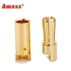 Amasser 5.5mm fiche banane cuivre plaqué or am-1005 hommes & femmes