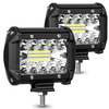 AMBOTHER 2 pièces Tri RANG 4 pouces 9-32V 20 LED barre lumineuse de travail faisceau de spots dinondation tout-terr