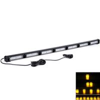 Ambre LED Toit De Voiture Avertissement Durgence Stroboscopique Barre Lumineuse 17 Flash Modes Étanche 12V-24V Cami