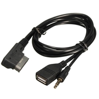 Ami cable aux audio de voiture mdi usb musique prise chargeur de 3.5 mm pour audi a3 a5 s5