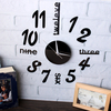 Amovible 3D Nombre DIY Miroir Surface Horloge Murale Autocollant Moderne Home Art Décor