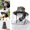 Amovible Transparent Masque de Protection Chapeau Anti-buée Splash Proof Fisherman Chapeau seau